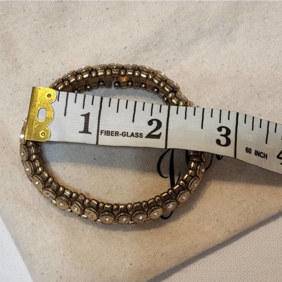 J. Crew brushed gold tone jeweled stretch bracelet - Picture 10 of 12